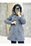 Gray Fur Lined and Waterproof Women's Winter Coat & Coat - 2