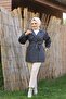 Double Breasted Collar Waterproof Women's Trench Coat with Tie Waist
