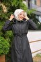 Black Fur Lined and Waterproof Large Size Oversize Women's Winter Coat & Coat - 7