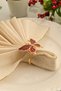 Butterfly Set of 6 Gold Luxury Napkin Rings, Red Enamel Butterfly Napkin Ring - 5