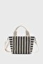 Women's Striped Mini Linen Tote Bag - 3