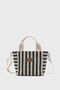 Women's Striped Mini Linen Tote Bag