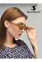 Chunky Frame Vintage Nude Unisex Sunglasses - 5