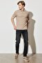 Regular Fit Regular Cut 100% Cotton Polo Collar Beige T-Shirt - 6