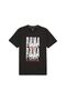 Graphic Emblem Men's Black Round Neck T-Shirt