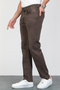 Men's Brown Regular Fit Relaxed Fit Stretchy Lycra Denim Jeans Jeans HLTHE001979 - 3