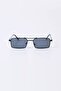 Thalia Unisex Vintage Black Sunglasses - 3