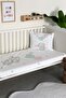 Elephant And Balloon Patterned Velvet Decorative Baby Crib Cover