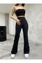 Women's Strapless Ribbed Crop Bustier - 4