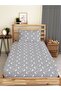 Moon Patterned Printed Single Elastic Sheet Set