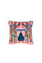 Zebra Patterned Salmon Velvet Cushion Cover (50 X 50)