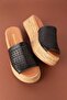 Women's Genuine Leather Platform Sole Slippers Mlk.5352 - 2