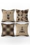 New Year Pattern Christmas and Christmas Special Design Set of 4 Throw Pillow Covers