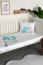 Dinosaur Patterned Velvet Decorative Baby Crib Cover