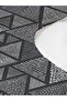 Triangle Pattern Printed Double Sheet Set 160x200 Cm - Black - 3