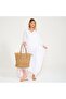 Tassel Detailed V-Neck Long Beach Dress