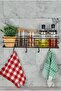 7X40 cm Shelf with Spice Rack and Bathroom Organizer Hook - Spice Rack - Black Single - 2