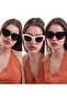 Women's Set Black Brown Cream Sunglasses