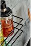 7X40 cm Shelf with Spice Rack and Bathroom Organizer Hook - Spice Rack - Black Single - 8