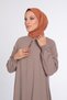 Cream Colored Large Size Mevlana Ferace - 7