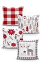 Evmila Christmas Patterned 4-Piece Throw Pillow Cover Set - 2