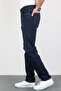 Men's Dark Blue Regular Fit Pipe Leg Lycra Comfortable Cut Jean Denim Trousers Hlthe001977 - 5