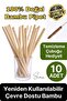 Custom Production Bamboo 10 Pcs Natural Healthy Reusable Washable Eco-Friendly Straw