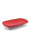 Red Covered Rectangular Pyrex 2-Piece 3800 Cc - 1950 Cc - 3