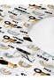 Construction and Rainbow Patterned Printed Single Elastic Sheet Set - 2