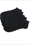 Pack of 5 Unisex Women Men's Sports Plain Black Booties Socks Booties