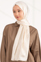 Imported Silky Jacquard Zigzag - Cream