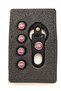 4 Pieces Plastic Valve Cover and Keychain Set with Fiat Logo