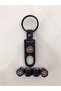 4 Pieces Plastic Valve Cover and Keychain Set with Fiat Logo - 2