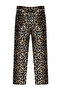 Kahverengi Leopar Desenli Straight/Düz Kesim Dokuma Pantolon TWOSS24PL00170 - 6