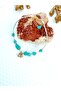 Turquoise Natural Stone Anklet with Eye Apparatus - 3