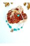 Turquoise Natural Stone Anklet with Eye Apparatus - 2