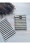 White Envelope Package - Black Plain Striped, 18x30 Cm.Gift Set - 10 Pieces