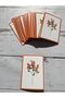 Orange Floral Note - Thank You Card / Double Sided 6.5-9.5 Cm- 30 Pieces - 6