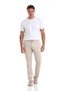 Beige Cotton Jogger - Flat Side Pocket Regular Fit Canvas Trousers - 2