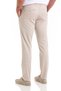 Beige Cotton Jogger - Flat Side Pocket Regular Fit Canvas Trousers - 5