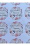 Happy Mother's Day Themed Opaque Sticker - Floral Model Sticker - Wavy Cut 50 Pieces - 5 cm - 2