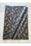 Black Background Gold Leaf Patterned Pelur Paper / Christmas - New Year - Packaging Paper - 100 Pieces - 6