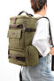 Eba-8831 Canvas (Cotton) Backpack with Laptop Compartment Camping Travel Mountaineer Bag Khaki - 8