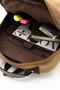 Eba-6235 Canvas (Cotton) Backpack with Laptop Compartment Camping Travel School Bag Beige - 6