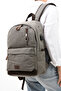 eba-6234 Canvas Backpack with Laptop Compartment, Camping, Travel, School Bag, GRAY - 2