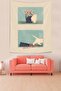 Naughty Cat Stain Resistant Fabric Wall Cover Wall Carpet Tapestry - 2