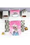 مفرش سرير وغطاء وسادة مطبوع رقميًا من Pink Elsa - 3