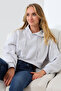 Hooded Crop Wide-Fit Sweatshirt 21653 Karmelanj - 3
