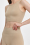 Seamless High Waist Stretchy and Firming Leggings and Suspender Bustier Bottom-Top Set - 5