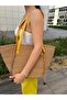 Aura Genuine Leather Women's Jute Straw Shoulder Bag - 2